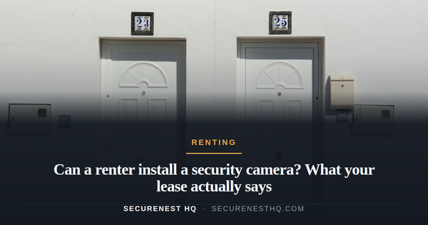 Can a renter install a security camera? What your lease actually says