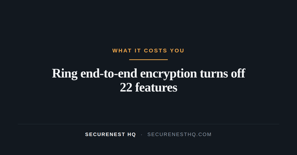 Ring end-to-end encryption turns off 22 features